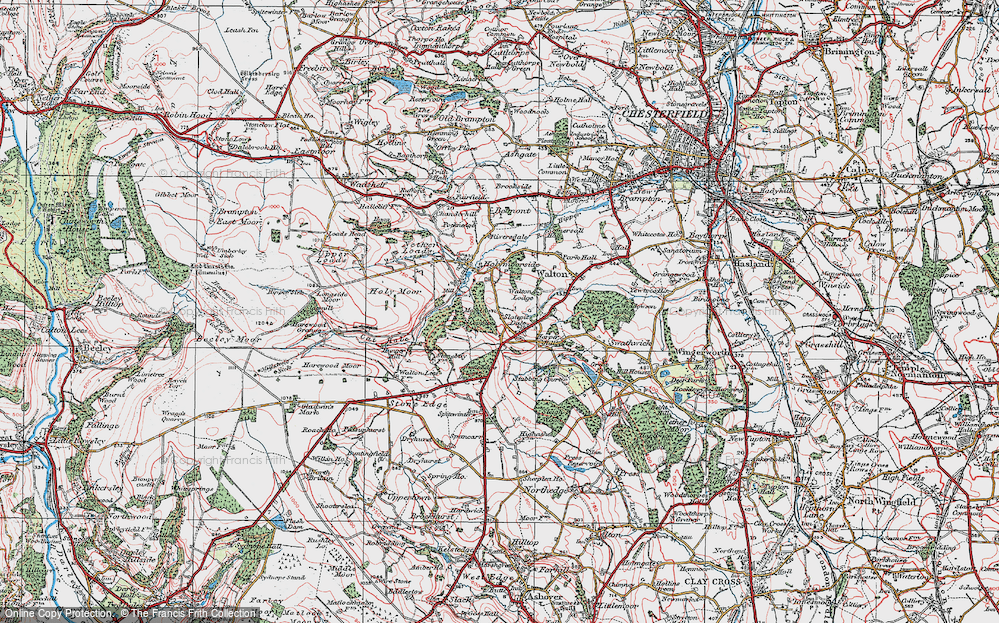 Old Map of Historic Map covering Stonehay Fm in 1923