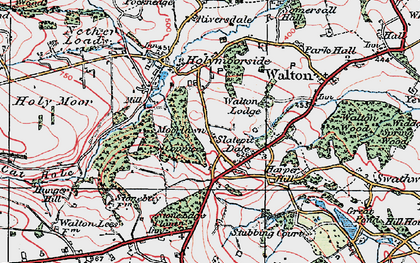 Old map of Slatepit Dale in 1923