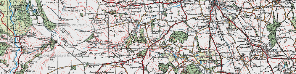 Old map of Slatepit Dale in 1923
