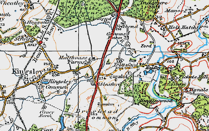 Old map of Sleaford in 1919
