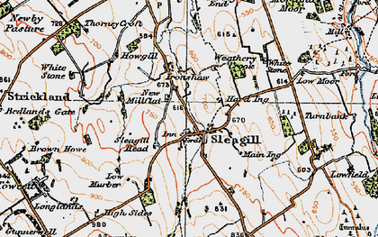 Old map of Sleagill in 1925