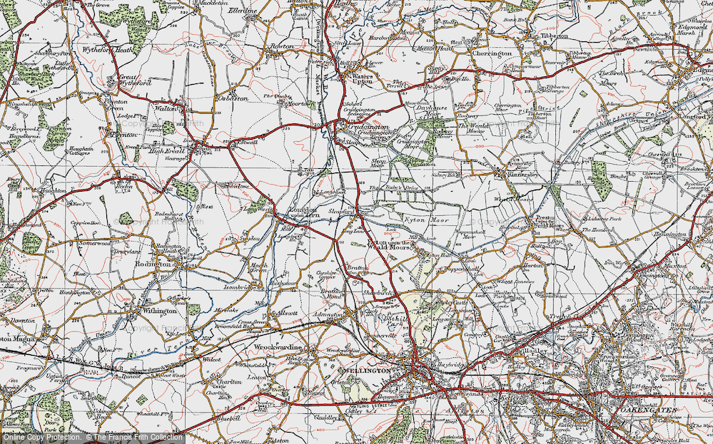 Old Map of Sleapford, 1921 in 1921