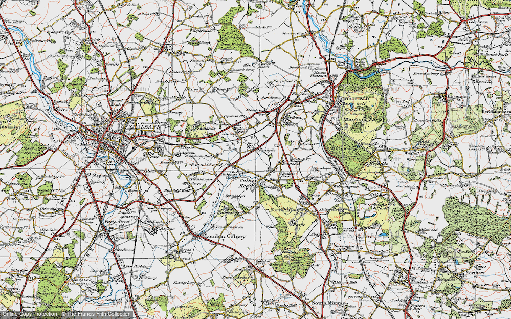 Old Map of Sleapshyde, 1920 in 1920