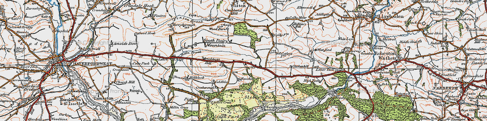 Old map of Wiston Wood in 1922