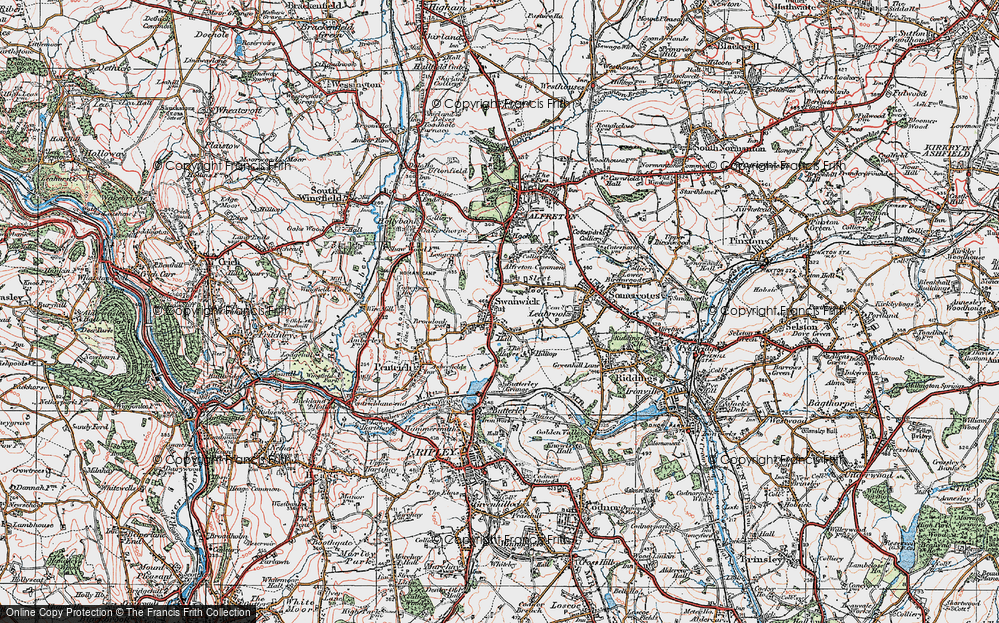 Old Map of Sleet Moor, 1921 in 1921
