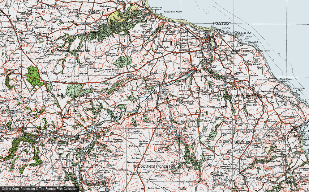 Old Map of Sleights, 1925 in 1925