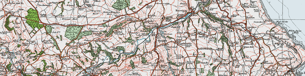 Old map of Iburndale in 1925