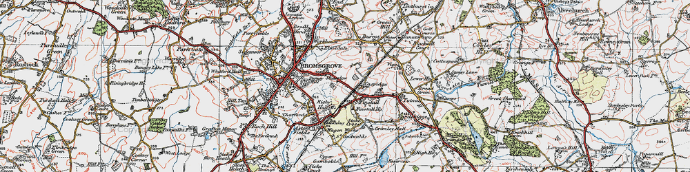 Old map of Slideslow in 1919