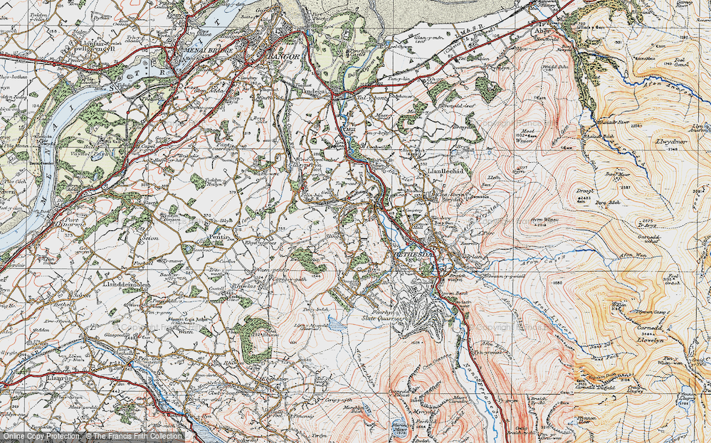 Old Map of Sling, 1922 in 1922