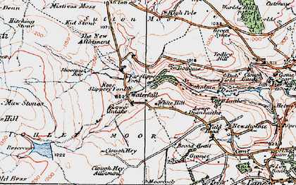 Old map of Slippery Ford in 1925
