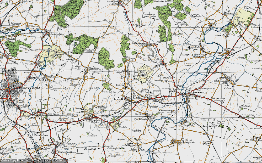 Old Map of Slipton, 1920 in 1920