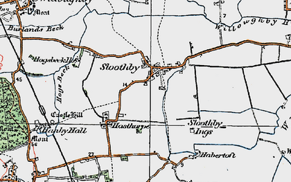 Old map of Sloothby in 1923