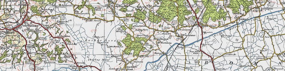 Old map of Bench Hill in 1921