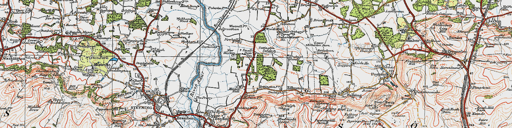 Old map of Woods Mill in 1920