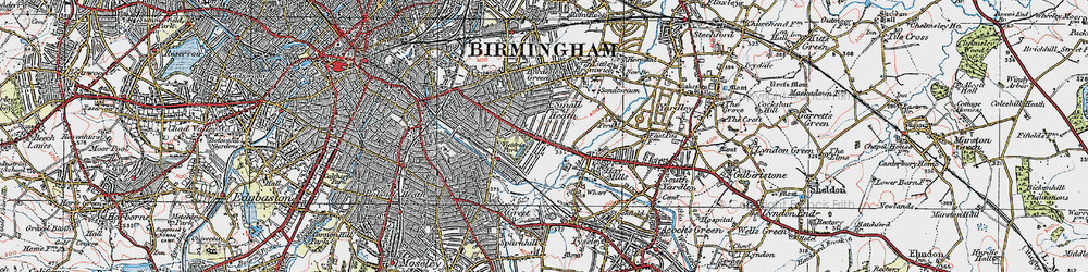 Old map of Small Heath in 1921