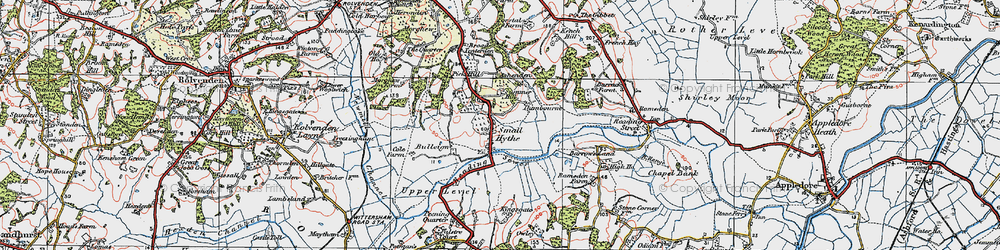 Old map of Small Hythe in 1921