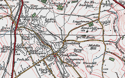 Old map of Batham Gate (Roman Road) in 1923