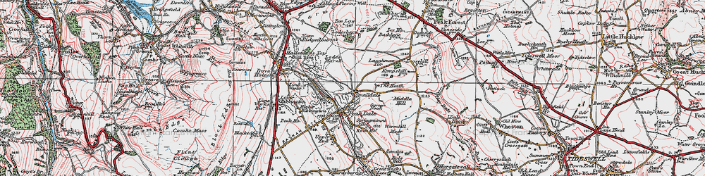 Old map of Smalldale in 1923