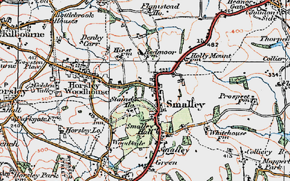 Old map of Smalley in 1921
