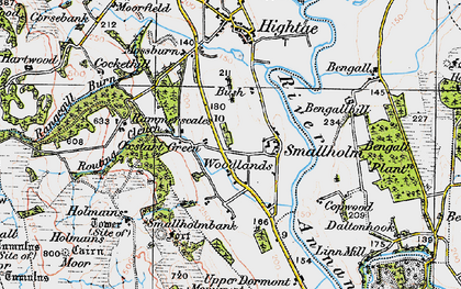 Old map of Smallholm in 1925