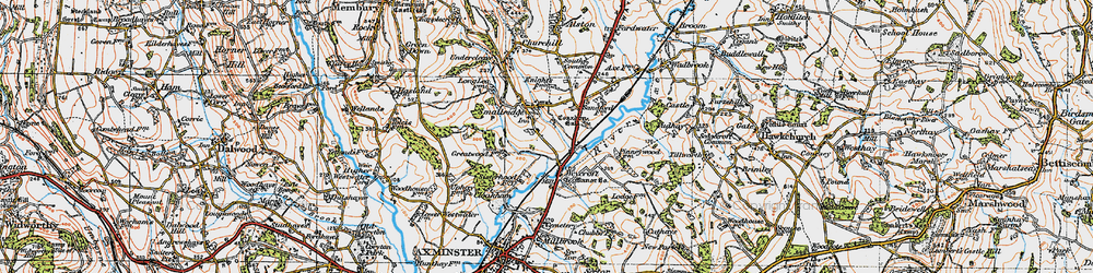 Old map of Smallridge in 1919