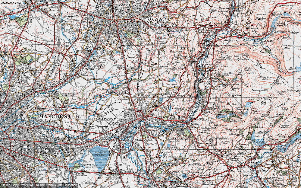 Old Map of Smallshaw, 1924 in 1924