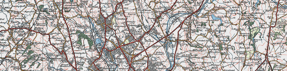 Old map of Smallthorne in 1921