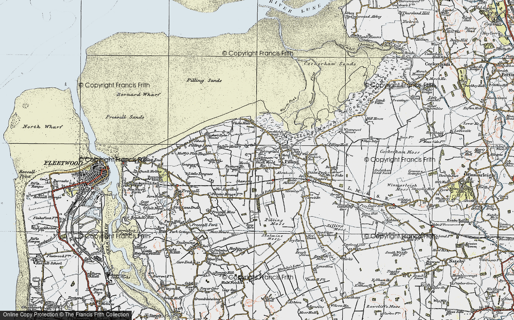 Old Map of Historic Map covering Beech Ho in 1924