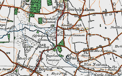 Old map of Broomscot Common in 1920