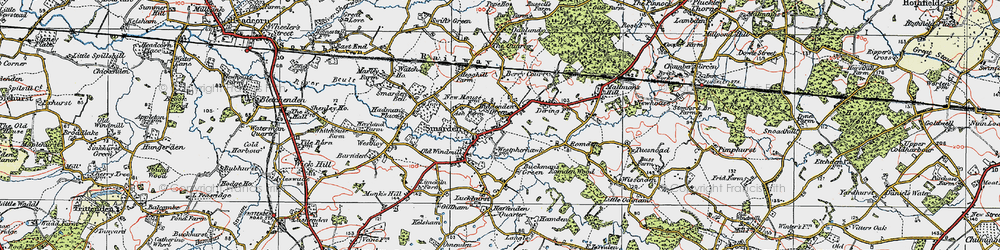 Old map of Smarden in 1921