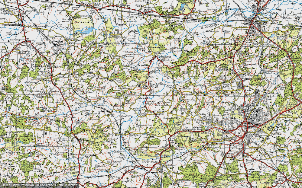 Old Map of Smart's Hill, 1920 in 1920
