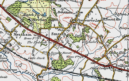 Old map of Smeeth in 1921