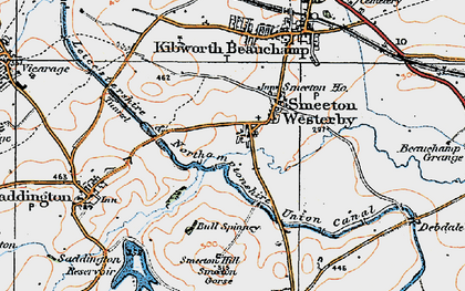 Old map of Smeeton Westerby in 1920