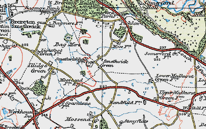 Old map of Smethwick Green in 1923