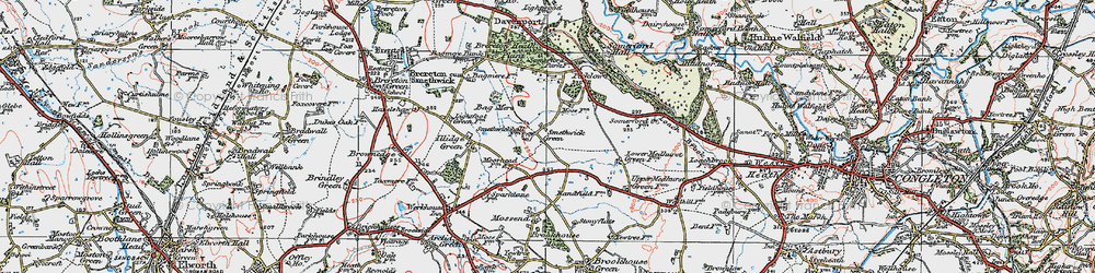Old map of Smethwick Green in 1923