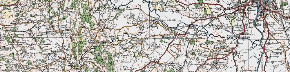 Old map of Smith End Green in 1920