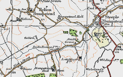Old map of Smith's Green in 1920