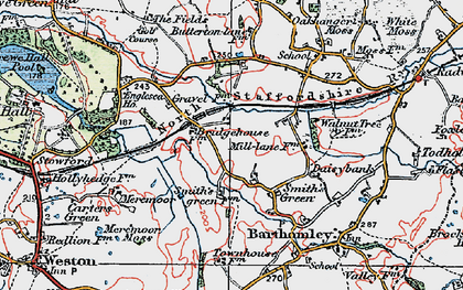 Old map of Smith's Green in 1921