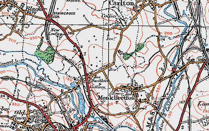 Old map of Smithies in 1924