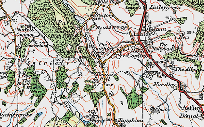 Old map of Smithies, The in 1921