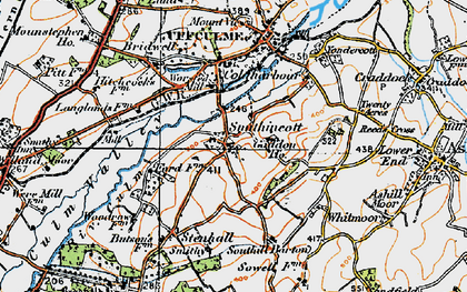 Old map of Smithincott in 1919