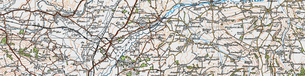 Old map of Smithincott in 1919