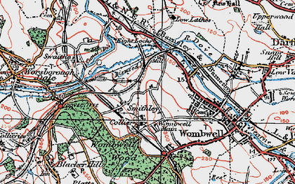 Old map of Smithley in 1924