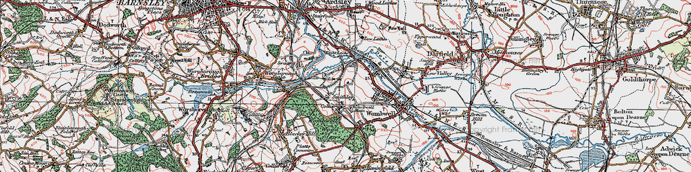 Old map of Smithley in 1924