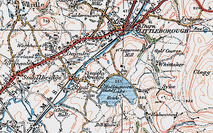 Old map of Smithy Bridge in 1925