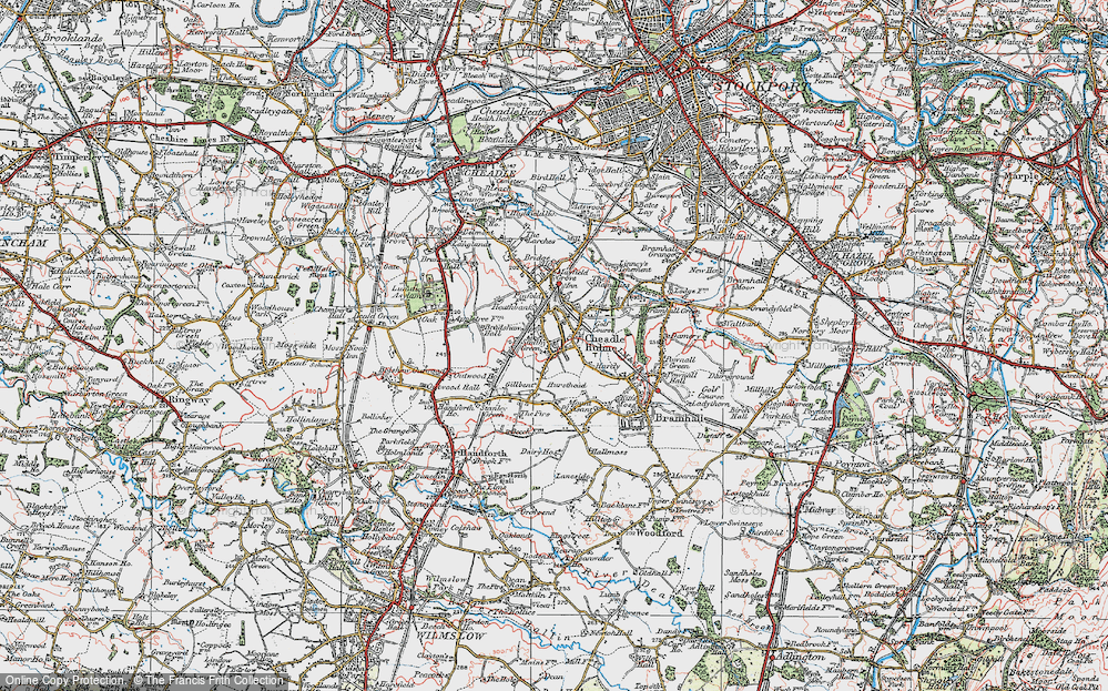 Old Map of Smithy Green, 1923 in 1923