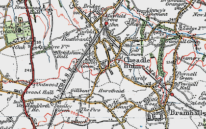 Old map of Smithy Green in 1923