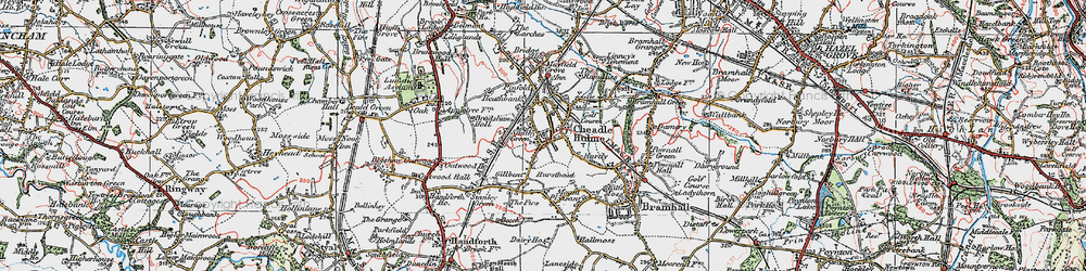 Old map of Smithy Green in 1923