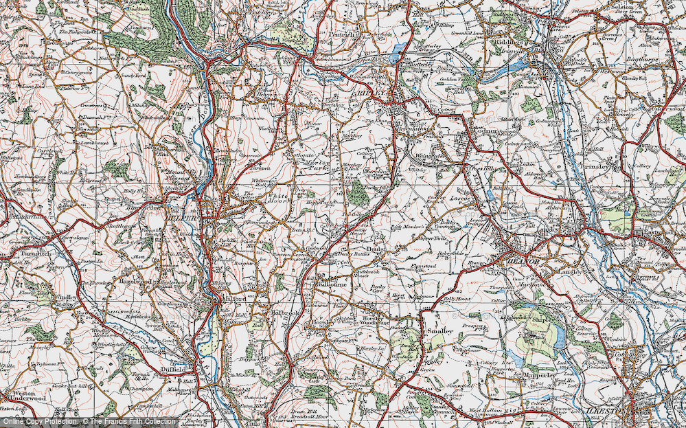 Old Map of Smithy Houses, 1921 in 1921