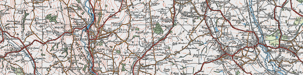 Old map of Smithy Houses in 1921